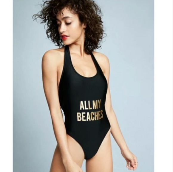 Express Other - Express All My Beaches One-Piece Swimsuit